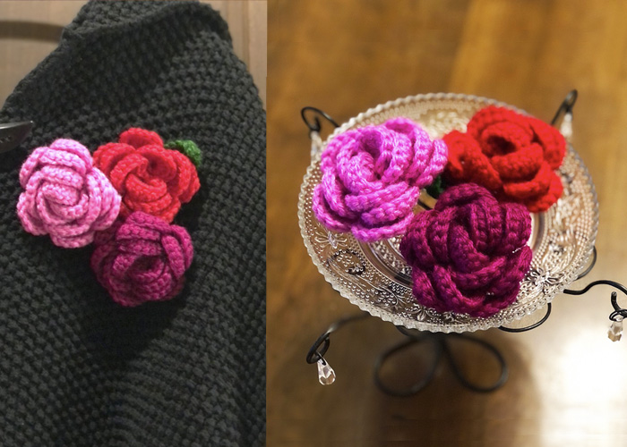 糸とワイヤーのニットカフェ 編み物作品の写真のスライドショー(手作り・かぎ針編み・子供への贈り物・手編みのクリスマスプレゼント)